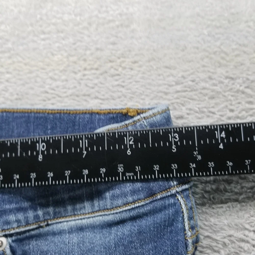 Spanx Jeans Womens S Blue Straight Pull On Shaping Faded Medium Wash‎ Stretch